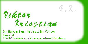 viktor krisztian business card